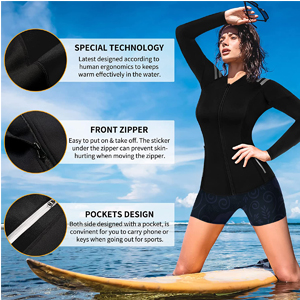 long sleeve swimming suit women