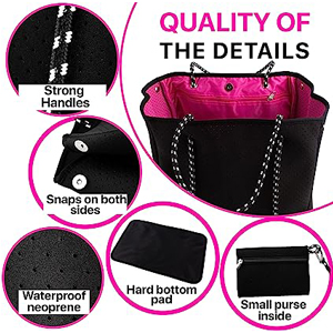 lady neoprene beach bag